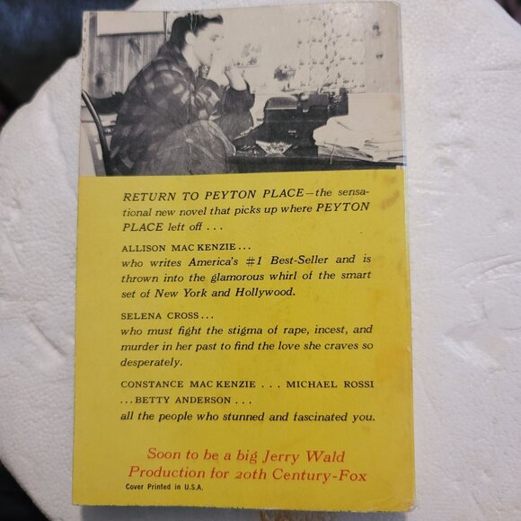 Grace Metalious Return To Peyton Place Paperback First Dell Printing 1960 - Picture 3 of 5